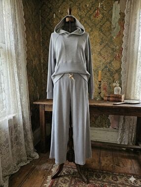Aerie Real Good Heather Gray Waffle Knit Lounge Set - Size M